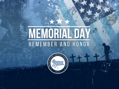 Memorial Day collage with solider face coming through distressed background with flag and a soldier silhouette at a gravesite in foreground